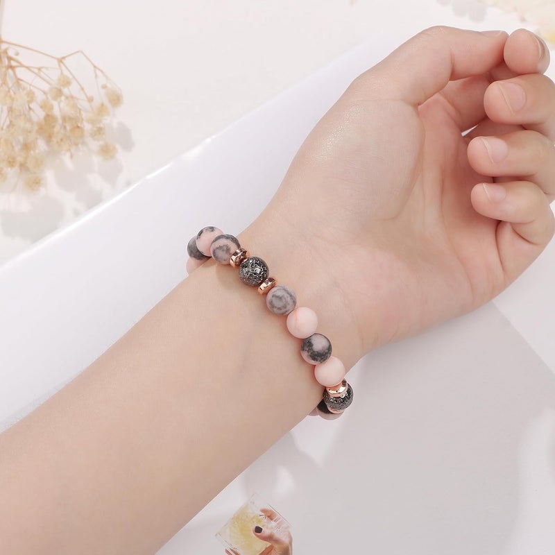 Yiyang 13th 16th 18th 21st 25th 30th 35th 40th 45th 50th 60th 65th 70th 75th 80th Birthday Gifts for Women, Natural Stone Bracelet Birthday Gifts for Women Mom Daughter Grandma Sister Coworker - Image 2